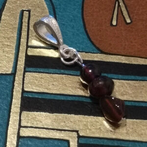 Natural garnet  stone pendant